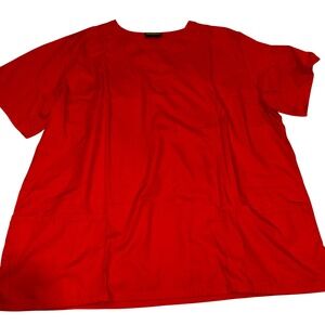 Fashion Scrubs Orange V-Neck Scrub Top 2XL Short Sleeve Pockets T-12 Pakistan
